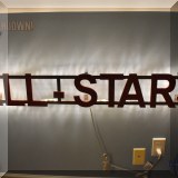 D10. All-Stars light-up sign. 4'w 